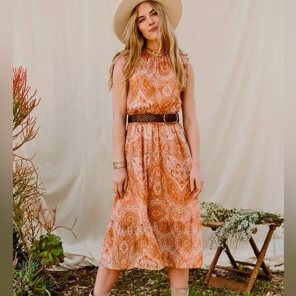 Good Hart "Addison" Paisley Print Midi Dress by Matilda Jane.